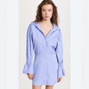 A.L.C. Light Blue Pinstripe Monica Shirt dress